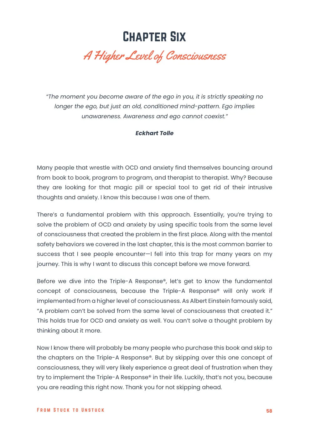 A real page from Part II — Chapter Six, A Higher Level of Consciousness