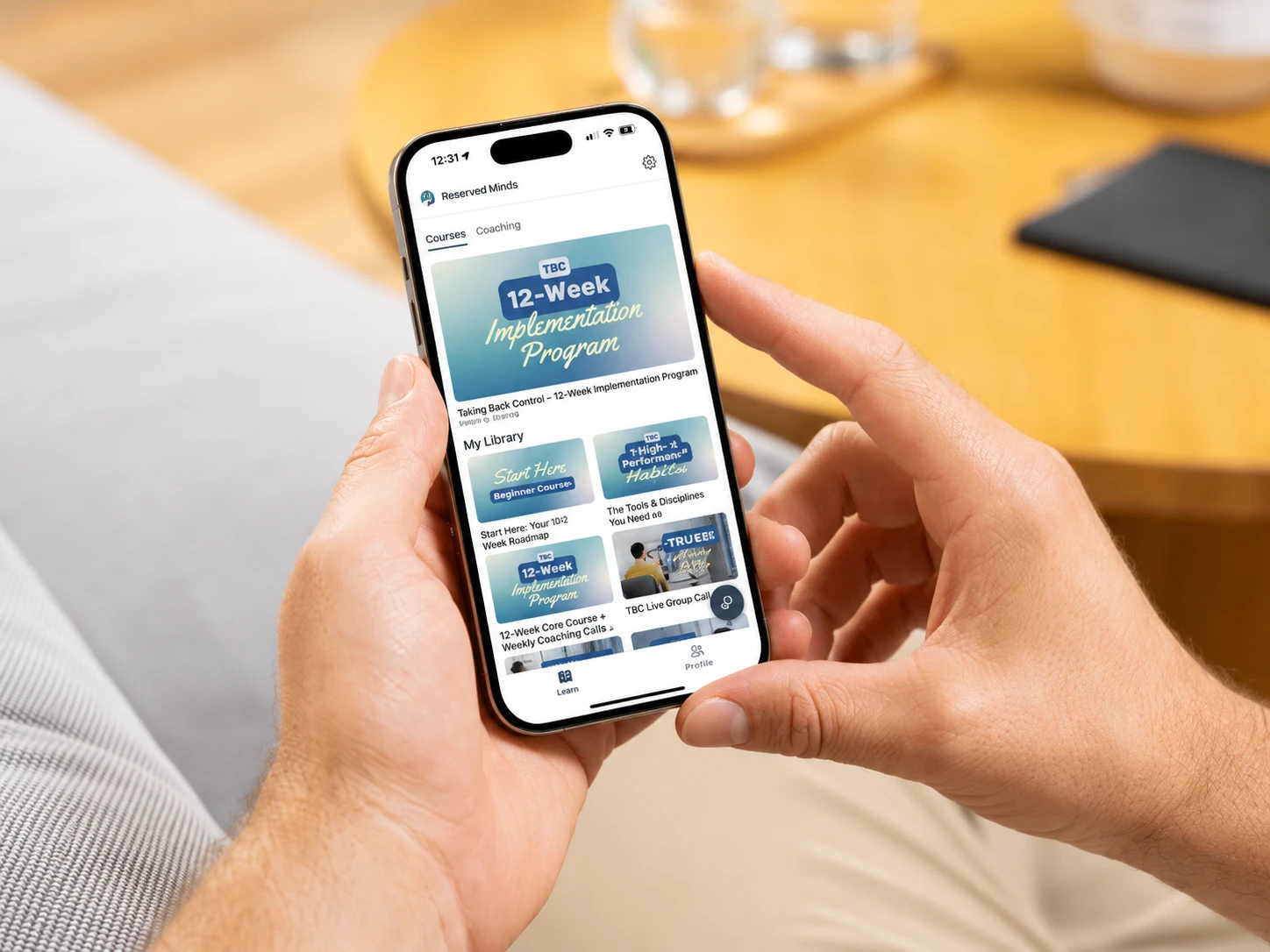 The Taking Back Control program on the Restored Minds app